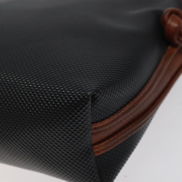 BOTTEGA VENETA Shoulder Bag PVC Black Brown gold Auth bs25135