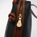 BOTTEGA VENETA Shoulder Bag PVC Black Brown gold Auth bs25135-17