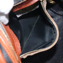 BOTTEGA VENETA Shoulder Bag PVC Black Brown gold Auth bs25135-20