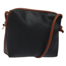 BOTTEGA VENETA Shoulder Bag PVC Black Brown gold Auth bs25135-1