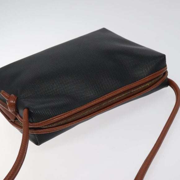 BOTTEGA VENETA Shoulder Bag PVC Black Brown gold Auth bs25135