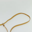 FENDI Hand Bag Leather 2way Yellow Silver Auth bs25136-14