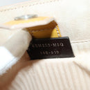 FENDI Hand Bag Leather 2way Yellow Silver Auth bs25136-12