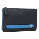 FENDI Celeria Clutch Bag Leather Black Auth bs25137-1