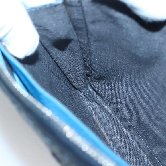 FENDI Celeria Clutch Bag Leather Black Auth bs25137