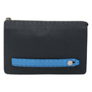 FENDI Celeria Clutch Bag Leather Black Auth bs25137-13