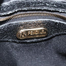 FENDI Hand Bag Leather Black Gold Auth bs25138-18