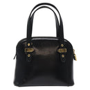 FENDI Hand Bag Leather Black Gold Auth bs25138-2