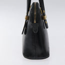 FENDI Hand Bag Leather Black Gold Auth bs25138-3