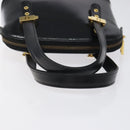 FENDI Hand Bag Leather Black Gold Auth bs25138-7