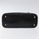 FENDI Hand Bag Leather Black Gold Auth bs25138-5