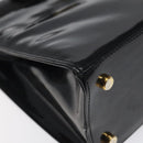 Salvatore Ferragamo Shoulder Bag Enamel Black Gold Auth bs25142-14