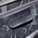 Salvatore Ferragamo Shoulder Bag Enamel Black Gold Auth bs25142-12