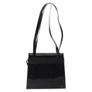 Salvatore Ferragamo Shoulder Bag Enamel Black Gold Auth bs25142-2