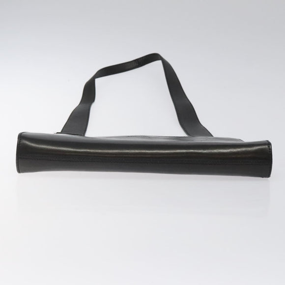 Salvatore Ferragamo Shoulder Bag Leather Black Silver Auth bs25143