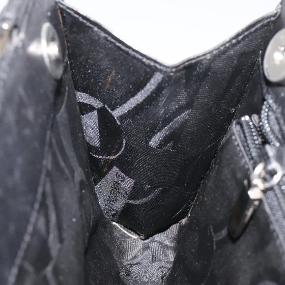 Salvatore Ferragamo Shoulder Bag Leather Black Silver Auth bs25143