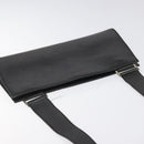 Salvatore Ferragamo Shoulder Bag Leather Black Silver Auth bs25143-6