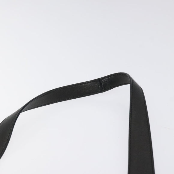 Salvatore Ferragamo Shoulder Bag Leather Black Silver Auth bs25143