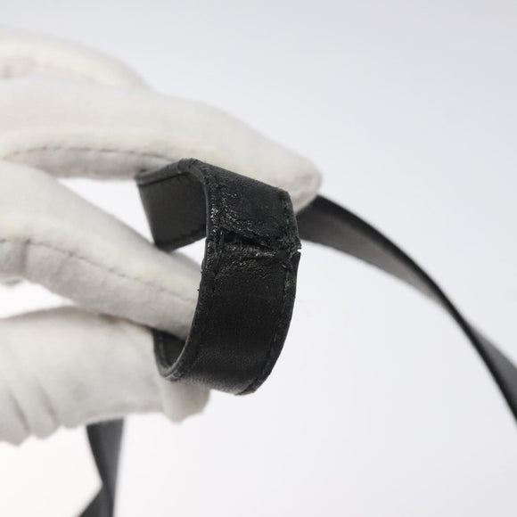 Salvatore Ferragamo Shoulder Bag Leather Black Silver Auth bs25143