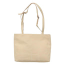 Salvatore Ferragamo Shoulder Bag Canvas Beige Silver Auth bs25144-13