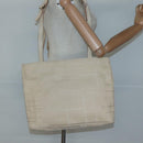Salvatore Ferragamo Shoulder Bag Canvas Beige Silver Auth bs25144-20