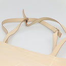 Salvatore Ferragamo Shoulder Bag Canvas Beige Silver Auth bs25144-8