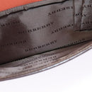 BURBERRY Hand Bag Nylon 2way Brown Silver Auth bs25146-12