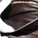 BURBERRY Hand Bag Nylon 2way Brown Silver Auth bs25146-19