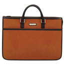 BURBERRY Hand Bag Nylon 2way Brown Silver Auth bs25146-13