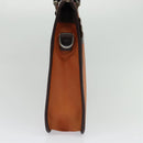 BURBERRY Hand Bag Nylon 2way Brown Silver Auth bs25146-3