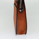 BURBERRY Hand Bag Nylon 2way Brown Silver Auth bs25146-4