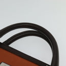 BURBERRY Hand Bag Nylon 2way Brown Silver Auth bs25146-8