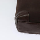 BURBERRY Shoulder Bag Canvas Brown Silver Auth bs25147-15