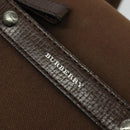 BURBERRY Shoulder Bag Canvas Brown Silver Auth bs25147-17