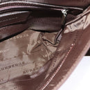 BURBERRY Shoulder Bag Canvas Brown Silver Auth bs25147-19
