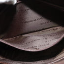 BURBERRY Shoulder Bag Canvas Brown Silver Auth bs25147-21