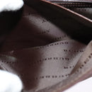 BURBERRY Shoulder Bag Canvas Brown Silver Auth bs25147-12