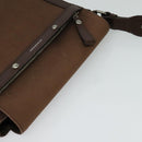 BURBERRY Shoulder Bag Canvas Brown Silver Auth bs25147-6