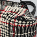 BURBERRY Nova Check Blue Label Hand Bag Wool Black Auth bs25149-9
