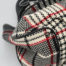 BURBERRY Nova Check Blue Label Hand Bag Wool Black Auth bs25149-14