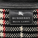 BURBERRY Nova Check Blue Label Hand Bag Wool Black Auth bs25149-10