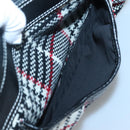 BURBERRY Nova Check Blue Label Hand Bag Wool Black Auth bs25149-12