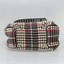 BURBERRY Nova Check Blue Label Hand Bag Wool Black Auth bs25149-5