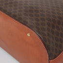 CELINE Macadam Canvas Shoulder Bag PVC Leather Brown Gold Auth bs25160-9