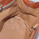 CELINE Macadam Canvas Shoulder Bag PVC Leather Brown Gold Auth bs25160-19