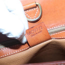 CELINE Macadam Canvas Shoulder Bag PVC Leather Brown Gold Auth bs25160-12