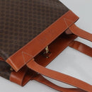 CELINE Macadam Canvas Shoulder Bag PVC Leather Brown Gold Auth bs25160-6