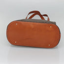 CELINE Macadam Canvas Shoulder Bag PVC Leather Brown Gold Auth bs25160-5