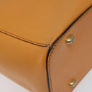 CELINE Hand Bag Leather Orange Auth bs25161-14