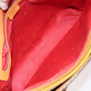 CELINE Hand Bag Leather Orange Auth bs25161-10